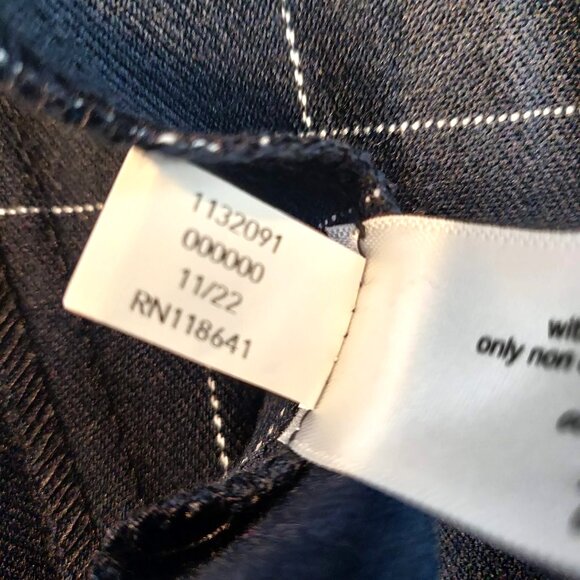 Lane Bryant Women Size 24 NWT Navy Windowpane Nautical Perfect Drape Ankle Pants - Picture 12 of 12